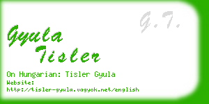 gyula tisler business card